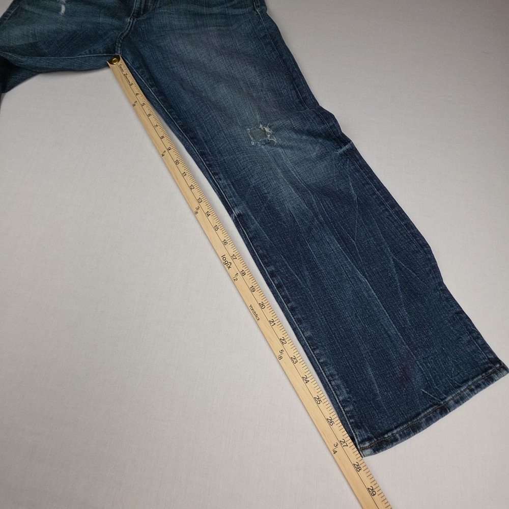 Banana Republic Premium Denim Boyfriend Jeans Women 30 Blue Distressed Cotton - Picture 8 of 11